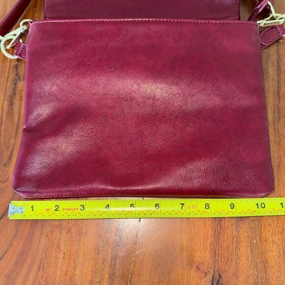 Bjorn borg leather crossbody fold over w/long adjustable and fixed handle EUC - Picture 9 of 9